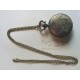 USS Constitution Antiqued Bronze Quartz Movement Pocket Watch With Chain